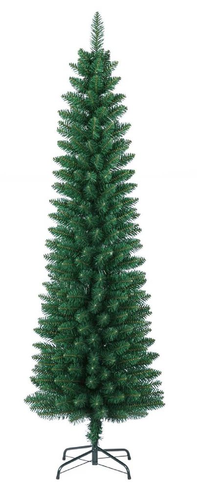 Árvore de Natal Slim Quebec, formato estreito para espaços pequenos