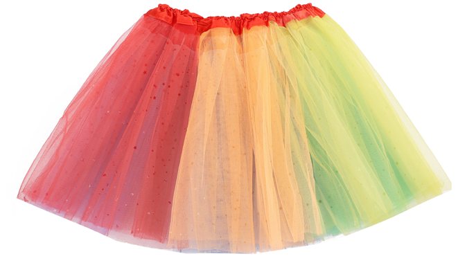 Saia de tule colorida da linha Carnaval 2027