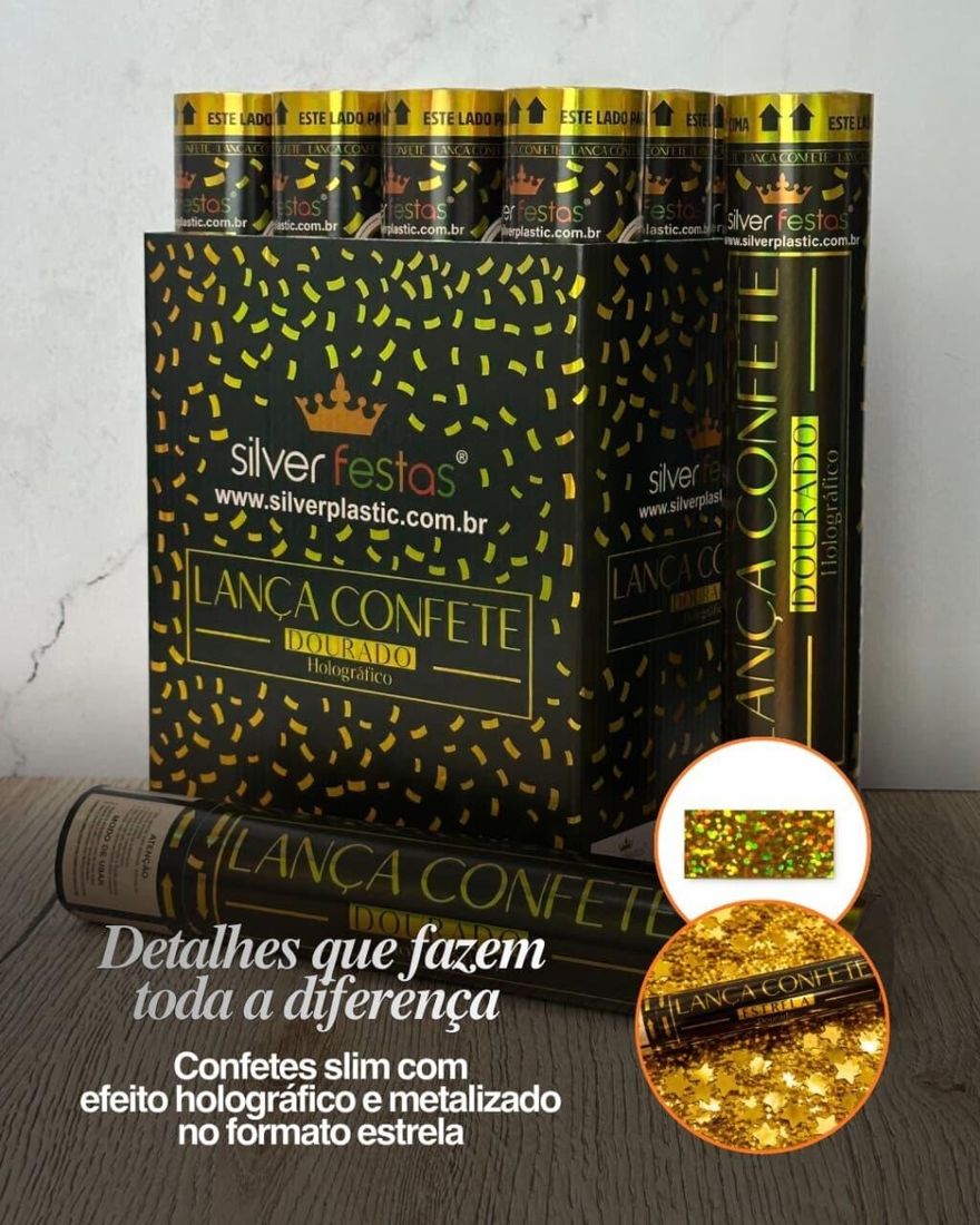 Display de lança-confetes Premium