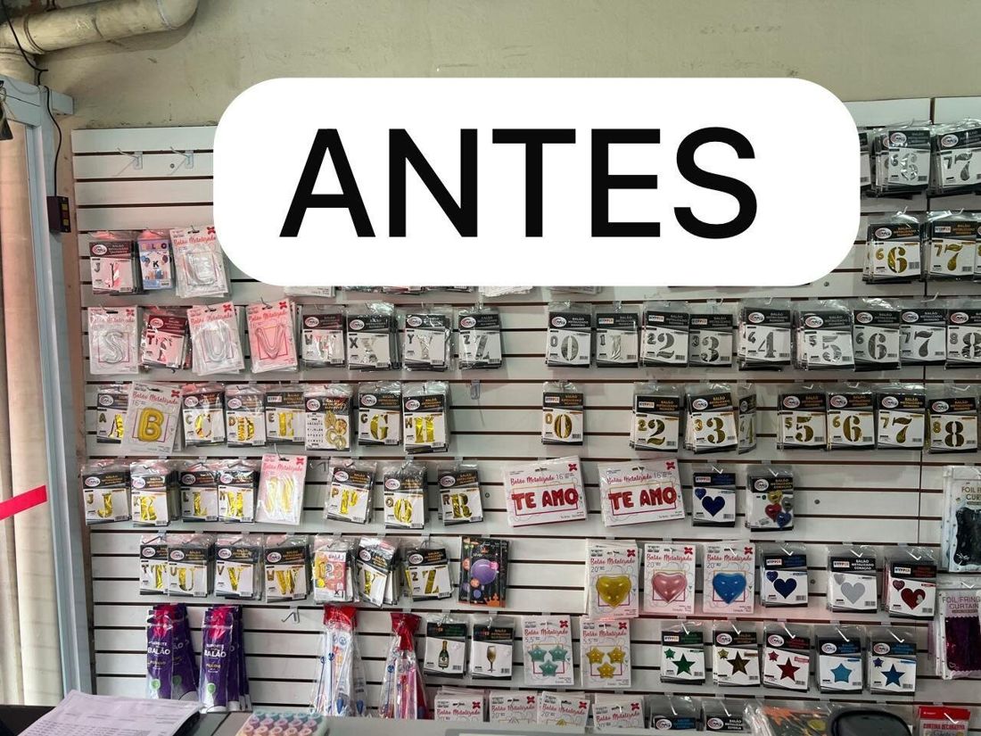 Antes: exposição desorganizada