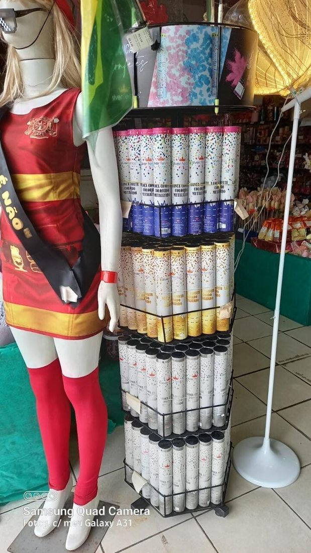 Expositor giratório na loja