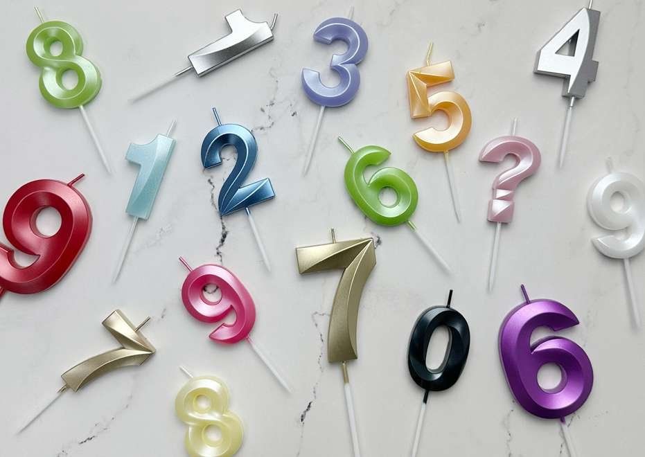 Velas numerais para aniversário
