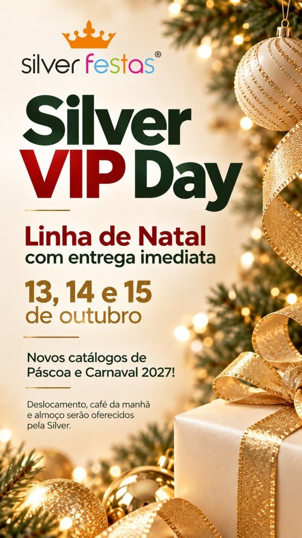 Convite do Silver VIP Day de 13, 14 e 15 de outubro